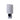 White cylindrical lamp with black base on a white background