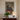 vintage perspex and chrome cylindrical table lamp on credenza with Etat 1930s vintage french poster