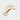 Gold-colored hand keyring on a white background