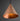 copper conical pendant in unpolished raw metal against a grey background with black cord