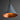 swedish midcentury tratten Pendant light with silver painted cone-shaped shade and copper interior on a dark background