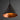 bronze painted pendant light with copper interior on a dark background