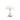 soft beige and chrome panthella portable table lamp with a silver base on a white background