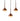 1960s Glass and Copper Pendant Attributed to Stilnovo Three copper pendant lights on a white background for Two Enlighten