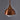 Stilnovo Copper pendant light with a white bulb on a gray background for Two Enlighten