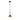Stilnovo copper pendant with black cord on a white background for Two Enlighten