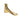 Brass aubock foot-shaped paperweight aubock on a white background
