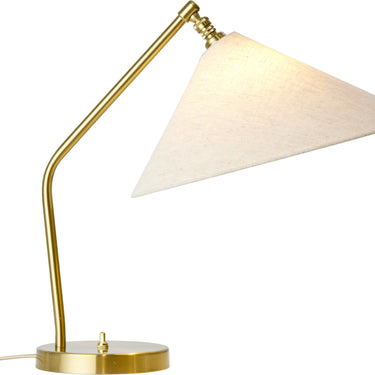 Gräshoppa Table Lamp in Brass with Canvas Shade by Greta M. Grossman for GUBI