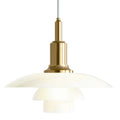 Poul Henningsen 'PH 3/2' Glass Pendant for Louis Poulsen Two enlighten brass packshot 