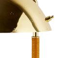 Paavo Tynell 9209 Brass and Rattan Table Lamp for GUBI at Two Enlighten switch detail