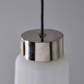 V3474 Medium 1960s Vistosi Model #L261 'Comare' Blown Murano Glass & Metal Suspension Lamp