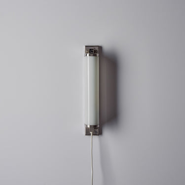 V3485 1930s Finnish Cylindrical Glass Plug-in Wall Lamp in the Manner of Paavo Tynell 3.jp