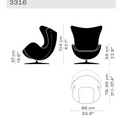 Egg Chair Fritz Hansen Dimensions