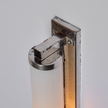 V3485 1930s Finnish Cylindrical Glass Plug-in Wall Lamp in the Manner of Paavo Tynell 17.j