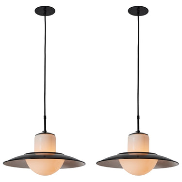 V3329 1940s Gunilla Jung Model #1005 Glass & Metal Ceiling Lamp for Stockmann Orno two enl