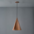 V3433 Monumental 1950s Conical Perforated Copper Pendant Attributed to Paavo Tynell 5.jpg