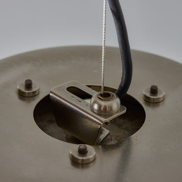 V3473 1960s Vistosi Model #L261 'Comare' Blown Murano Glass & Metal Suspension Lamp Two En