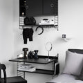 string system work desk bedroom office black ash