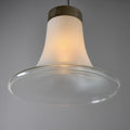 V3473 1960s Vistosi Model #L261 'Comare' Blown Murano Glass & Metal Suspension Lamp Two En