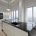 Poul Henningsen 'PH 3/2' Glass Pendant for Louis Poulsen Two enlighten chrome lifestyle kitchen 
