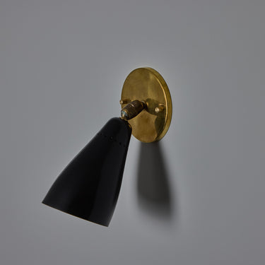 V3467 1950s Giuseppe Ostuni Model #101 Black Articulating Sconce for O-Luce 16.jpg