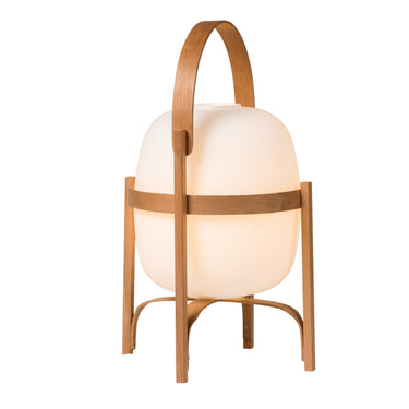 Miguel Milá 'Cesta' Table Lamp in Cherry Wood and Opal Glass for Santa & Cole.jpg