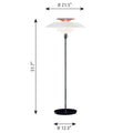 PH 80 Floor Lamp Hero Poul Henningsen Louis Poulsen Two enlighten  measurements