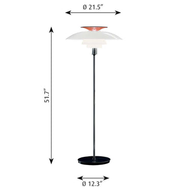 PH 80 Floor Lamp Hero Poul Henningsen Louis Poulsen Two enlighten  measurements