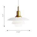 Poul Henningsen 'PH '3½-3' Glass Pendant for Louis Poulsen Two Enlighten  dimensions 