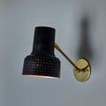 V3398 1960s Carl Thore Perforated Black and Brass Wall Lamp 13.jpg
