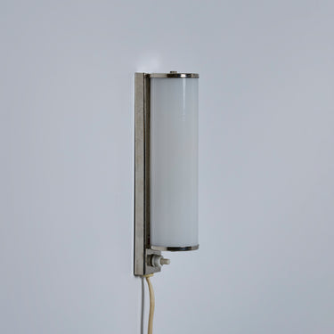 V3452 1930s Finnish Cylindrical Glass Wall Lamp in the manner of Paavo Tynell 4.jpg