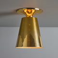 V3470 1940s Perforated Brass Conical Ceiling Lamp Attributed to Paavo Tynell 9.jpg