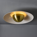 M5879 'Gabi' Perforated Brass Dome & White Painted Metal Flush Mount by Alvaro Benitez 6.j