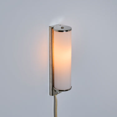 V3452 1930s Finnish Cylindrical Glass Wall Lamp in the manner of Paavo Tynell 9.jpg