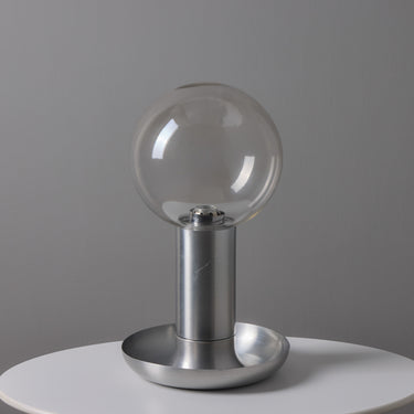 V3534 1970s Metal & Glass Table Lamp in the Manner of Achille Castiglioni  18.jpg