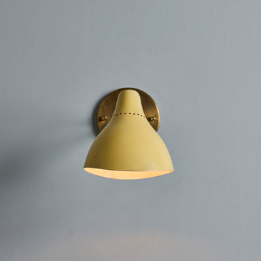 V3307 1950s Perforated Painted Metal & Brass Wall Lamp Attributed to Stilnovo 20.jpg