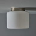 V3469 1940s Paavo Tynell Model #2024 Glass & Metal Flush Mount for Taito Oy 5.jpg