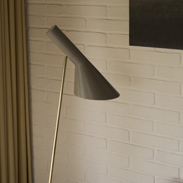 M5941 Aj Floor grey and brass floor lamp