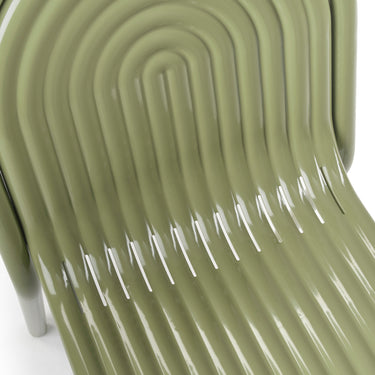 tom dixon groove chair moss detail