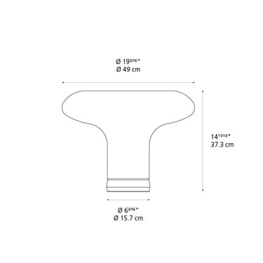 Lesbo table lamp mangiarotti artemide dimensions