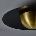 M5880 Gabi Perforated Brass Dome & Black Painted Metal Flush Mount Alvaro Benitez Two Enli