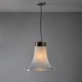 V3473 1960s Vistosi Model #L261 'Comare' Blown Murano Glass & Metal Suspension Lamp Two En