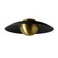 M5880 Gabi Perforated Brass Dome & Black Painted Metal Flush Mount Alvaro Benitez Two Enli