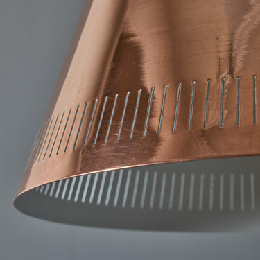 V3433 Monumental 1950s Conical Perforated Copper Pendant Attributed to Paavo Tynell 10.jpg