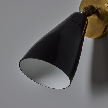V3467 1950s Giuseppe Ostuni Model #101 Black Articulating Sconce for O-Luce 18.jpg