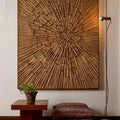 maxwell cressey pot and wall art with oluce floor lamp styled