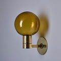 V3458 Pair of 1960s Hans Agne Jakobsson #V149 Glass & Brass Wall Lamps for Markaryd 4.jpg
