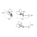 triedro dimensions wall light M5956