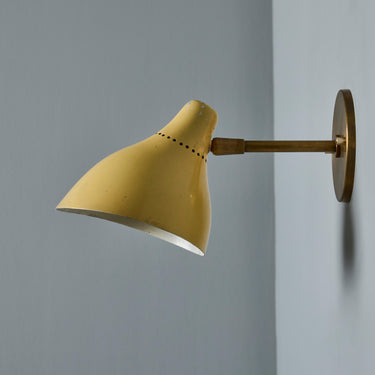 V3307 1950s Perforated Painted Metal & Brass Wall Lamp Attributed to Stilnovo 11.jpg