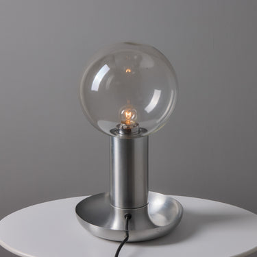 V3534 1970s Metal & Glass Table Lamp in the Manner of Achille Castiglioni  8.jpg